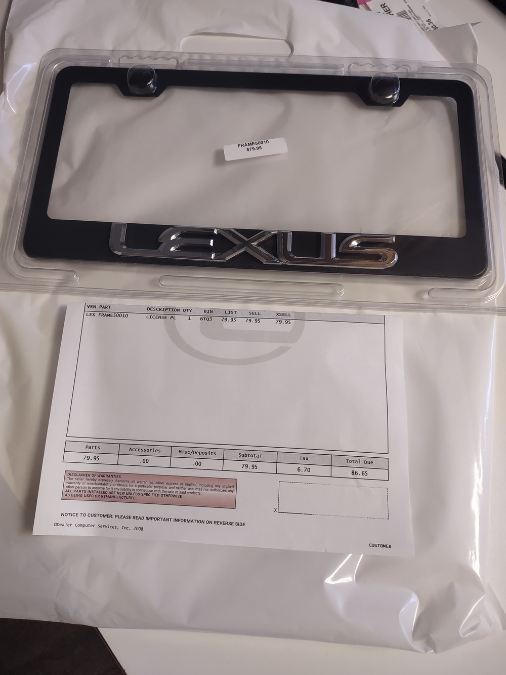 Chrome Logo Black License Plate Frame with Raised Emblem